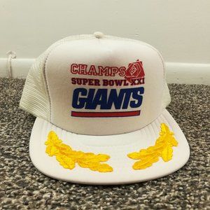 Vintage New York Giants Hat Super Bowl XXI Champions Speedway Snapback Trucker
